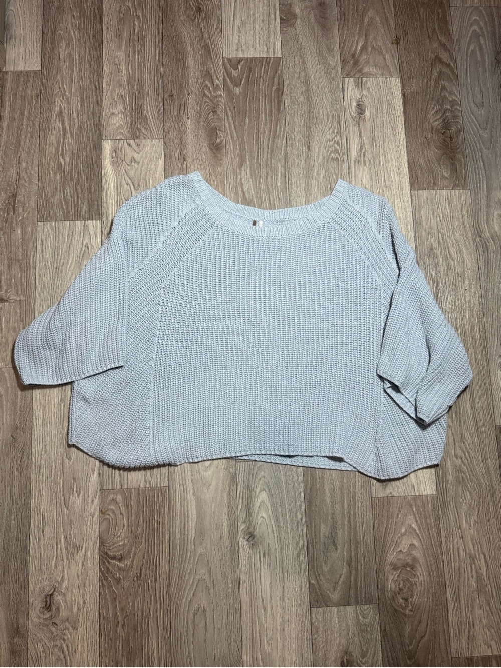 Free People Cropped Oversized Knit Pull Over Sweater Medium